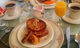 The French Toast breakfast is a specialty of the house at the Old Powder House Inn in St. Augustine.