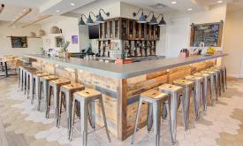 The bar at Santiago's Florida Kitchen and Craft Bar at Guy Harvey Resort St. Augustine Beach.
