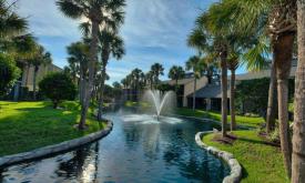 Water feature at Ocean Gallery Resort in St. Augustine Beach, Florida