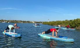 Working out with 904 SUP Yoga in St. Augsutine, FL.