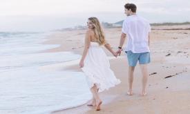A couple captured by Ashley Steeby Photography based out of St. Augustine Beach.