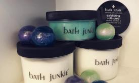 A selection of Salt Scrubs from Bath Junkie in St. Augustine.