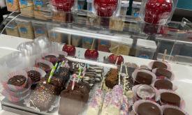Candied apples, chocolate-covered treats, and flavored popcorn can be found at Carnival Sweets in St. Augustine.