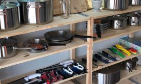 Pots, pans, and utensils for sale at Chop Shop in St. Augustine.