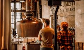 Visitors learn how whiskey and other spirits are distilled on the self-guided tour at St. Augustine Distillery.