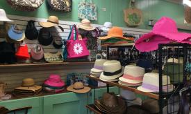 Hats and bags galore.