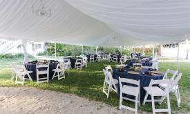 Outdoor tent at Ximenez-Fatio House in St. Augustine, Florida