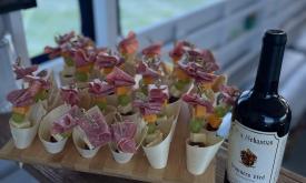 Charcuterie cones are offered on the Wine Tasting Cruise with Florida Water Tours in St. Augustine. 