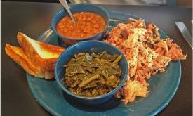 Pulled pork barbeque at Mojo Old City BBQ in downtown St. Augustine.