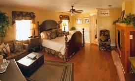 Enjoy all the comforts of home in this stately room at the Casa de Solana. 