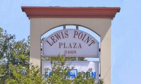The sign at Lewis Point Plaza, where you will find D'Aleo Italian Deli in St. Augustine.
