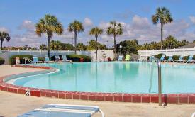 One of the two outdoor pools at the Ocean and Racquet Resort on St. Augustine Beach.