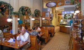 Pizzalley's dining room on St. George Street in historic downtown St. Augustine, Florida.