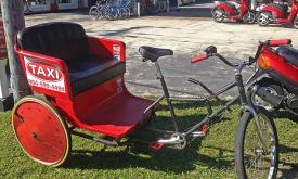 Need a lift? Hop into a pedicab provided by St. Augustine Bike Rentals.
