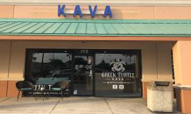 Outside Green Turtle Kava Bar in St. Augustine.