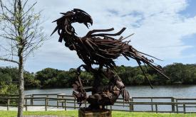 The Spirit of Timuqua at Lakeside Park in St. Augustine.