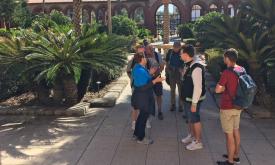 St. Augustine Land and Sea Tours takes guests through the courtyard of Flagler College.