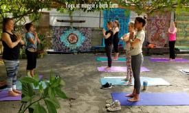 Yoga studio at Maggie's Herb Farm.