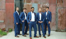 The Groom and his groomsmen in St. Augustine, photographed by Milo Davis.