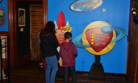 One of the interactive exhibits at the Space Oddities Gallery at St. Augustine's Ripley's Believe It Or Not! Museum.