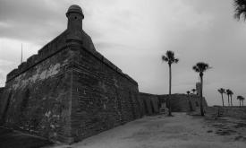 The Castillo de San Marcos at night, part of the Afterlife Tours in St. Augustine.