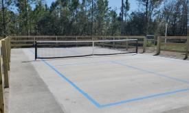 Tennis courts at 4 Lakes Campgrounds in St. Augustine, Florida 