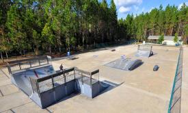 The skate area at Veterans Park in St. Johns, FL.