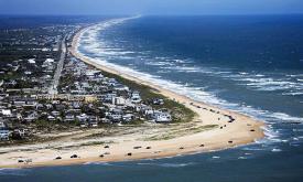 Aerial view of Vilano Beach, Florida.