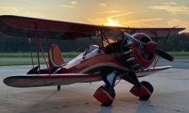 Getting ready for a sunset flight with Vintage Biplane Rides in St. Augustine, FL