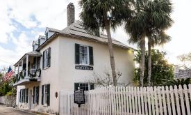 Street view of Ximenez-Fatio House in St. Augustine, Florida