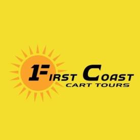 The First Coast Cart Tour logo in yellow, black, and orange
