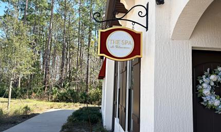 The exterior and entrance for the Spa at Palencia