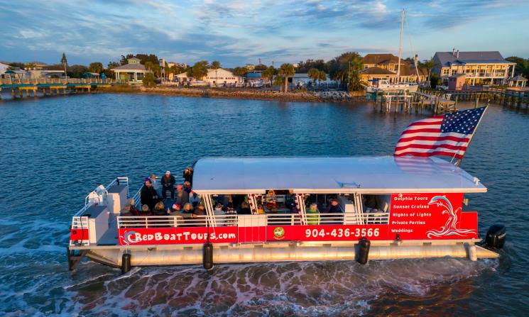 The Pellicano of Red Boat Tours moves through the water