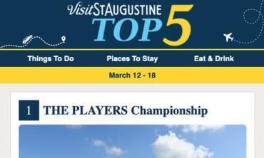 Top 5 Events Newsletter Sample