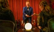 Bill Abbot interacting with members of the audience during his magic act at Magic Hideaway in St. Augustine.