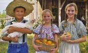 Children re-enacting life Florida during the last century, at the Florida Agricultural Museum.