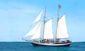 The Schooner Freedom under sail in St. Augustine, Florida.