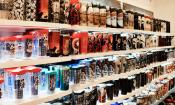 Wall of tumblers at Tervis Tumbler in St. Augustine, FL 