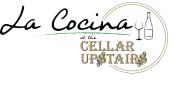 The logo for La Cocina at the Cellar Upstairs
