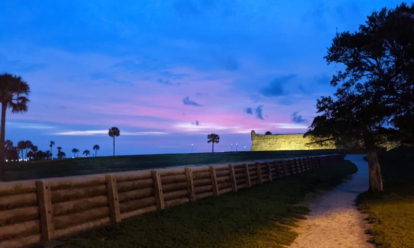 The Castillo de San Marcos at sunrise