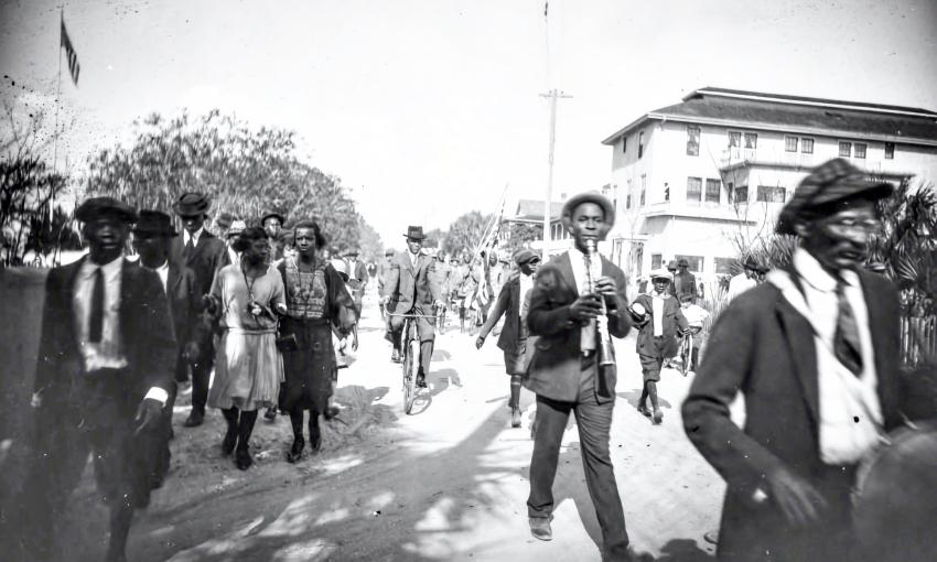 Lincolnville residents celebrate Emancipation Day with an annual parade in 1920