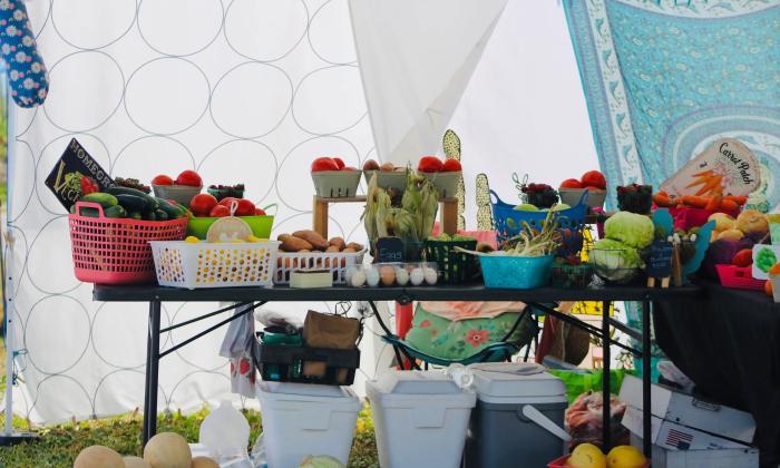 Fresh produce at a local market